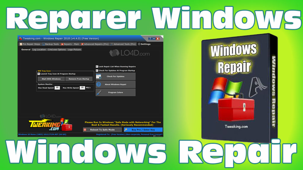 Réparer avec Windows repaire